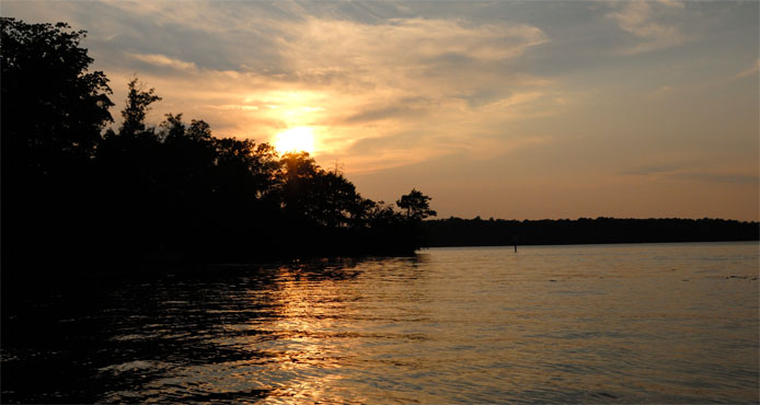 Sunset on Smith Mountain Lake