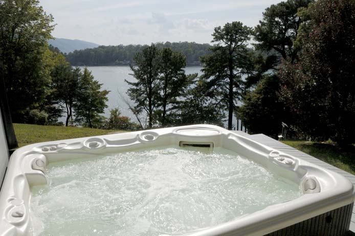 Lake view from hot tub at Main House