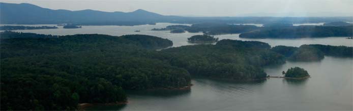 Smith Mountain Lake from the air