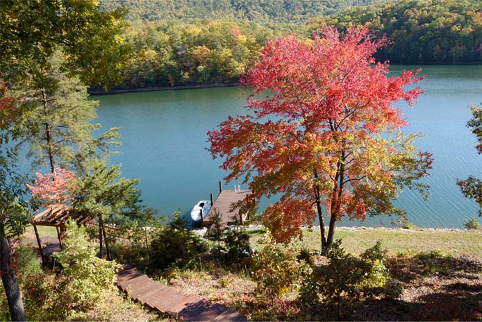 View of Smith Mountain and Lake from Cabin 2